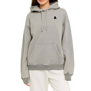 Acid Wash Vintage 2026 Faded Distressed Mujeres Sudadera de gran tamaño Poliéster Algodón Invierno Casual Patrón sólido - Product Image 1