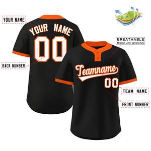 Presse à chaud maillot de baseball boutonné chemise de softball en maille personnalisée pour jeunes broderie à séchage rapide équipe matériel sergé lettres USA Pro - Product Image 2