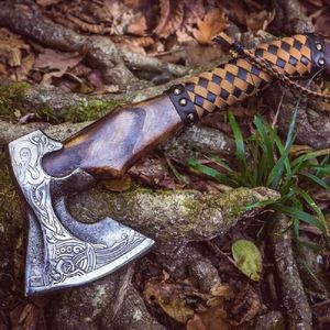 Hache Viking faite à la main personnalisée Haches Viking forgées à la main-Haches en acier au carbone dans le prix de vente total 2025 - Product Image 2