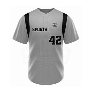 Camiseta de béisbol de secado rápido transpirable de talla grande con 2 botones 100% poliéster hecha en Pakistán - Product Image 1
