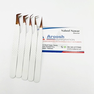 แหนบปลายแหลมทำจากเส้นใยโรสโกลด์แบบรัสเซียใช้ปลายแหลมทำจากเหล็กสีขาวแยก90และ45องศา - Product Image 1