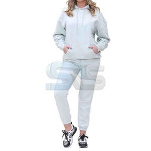 Survêtement pour femmes Combinaison de jogging en coton et polyester Deux pièces Sweat à capuche et pantalon surdimensionnés Mode d'été confortable de haute qualité - Product Image 4