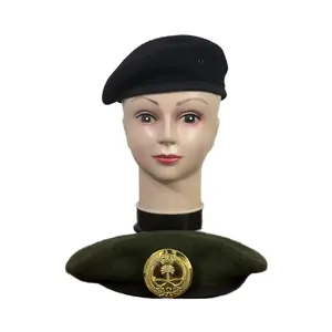 Sombrero de boina de lana Unisex de alta calidad, estilo exterior personalizado, sombreros para adultos al por mayor para uso Formal para el gobierno saudí - Product Image 5