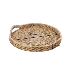 Tendance chaude écologique forme vietnamienne tissé à la main plateau de service poignées de transport pour salle à manger élégante cuisine utiliser servir - Product Image 1