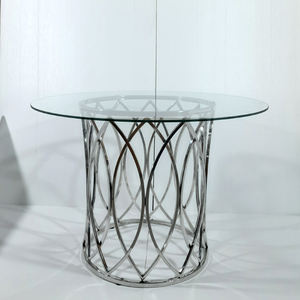 โต๊ะกลางสแตนเลส วัสดุกระจกใส อุปกรณ์ตกแต่งเฟอร์นิเจอร์ บ้าน สำนักงาน โรงแรม ห้องนั่งเล่น - Product Image 1