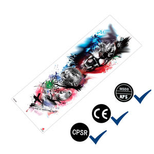 Tatuaje Temporal Impermeable <span class=keywords><strong>de</strong></span> <span class=keywords><strong>Manga</strong></span> Larga con Diseño <span class=keywords><strong>de</strong></span> León, Serpiente, Pavo Real y Loto - Product Image 4