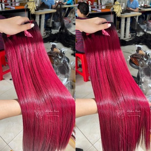 Cheveux vierges de qualité supérieure donneur unique haute qualité os droit génie trame Extensions de cheveux humains cuticules alignés cheveux perruques frontales - Product Image 4