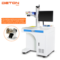 Marqueur laser à fibre de bureau DETON à mise au point automatique, refroidi par eau, pour la gravure sur acier, aluminium et métal, facile à utiliser