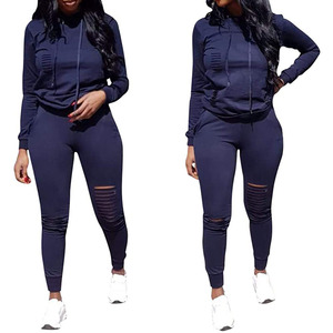 Conjunto de Chándal de Ropa Deportiva con Diseño Personalizado Directo de Fábrica, Chándal Informal para Mujer, Conjunto de Dos Piezas de Sudadera y Pantalones OEM - Product Image 3