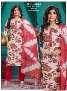 Ensemble de costume traditionnel 3 pièces pour femmes Nouveau imprimé floral droit à la mode pour le bureau Vêtements réguliers Exportation-Friendly - Product Image 4