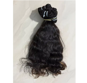 Extensiones de cabello humano virgen 100% sin procesar Paquetes de trama India ondulada de alta calidad 10-40 pulgadas Zero Shedding Proveedor de confianza - Product Image 1