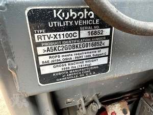 2020สาธารณูปโภครถ Kubota RTV-X1100C - Product Image 6