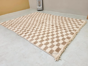 Tapis de laine noué à la main à carreaux Offre Spéciale moderne tapis de salon d'hôtel de haute qualité couverture complète Durable - Product Image 2