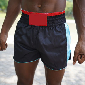 กางเกงมวยไทยคุณภาพดี สีดำ สำหรับฝึกซ้อม ฟิตเนส ต่อสู้ MMA มวยไทย คิกบ็อกซิ่ง - Product Image 2