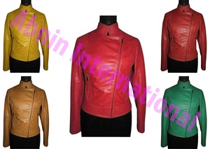 Veste en cuir véritable personnalisée pour femme pakistanaise respirante de haute qualité fabriquée avec décoration - Product Image 5