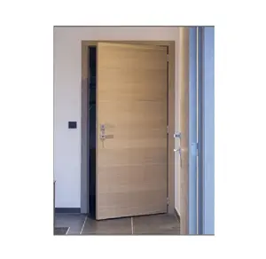 Miglior prezzo porte in legno servizio OEM MDF in legno prevenzione incendi edificio per uffici porta interna moderna in legno