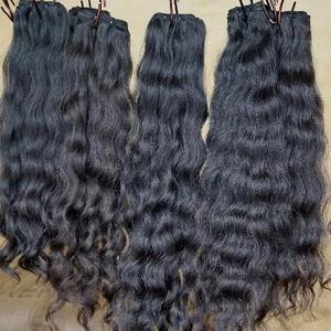 มัดผมธรรมชาติแบบลอนผมอินเดียบริสุทธิ์ยังไม่ผ่านกระบวนการผมปลายหนาปลายผมสำหรับวัดความเงางามแบบนุ่มขายส่ง - Product Image 4