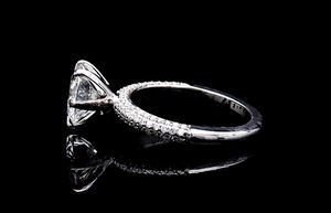 แหวนหมั้นและแหวนครบรอบสำหรับผู้หญิง Aniva ทองคำขาว 14K เพชรทรงบริลเลียนต์ 3.30 กะรัต เพชรเลี้ยงในห้องปฏิบัติการ รับรองโดย IGI ดีไซน์แบบชาติพันธุ์ - Product Image 3