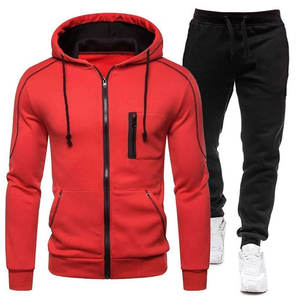Survêtement hommes mode sweats à capuche solides costumes hommes sweats cordon pantalons de survêtement lâche loisirs sportswear-ensembles-hiver-2022-nouveau - Product Image 5
