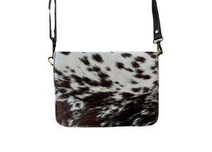 Sac en cuir de vache, sac à main en cuir de vache, sac bandoulière, pochette, sac en cuir de vache brun, sac en cuir de veau avec poils, sac en cuir de vache - Product Image 2