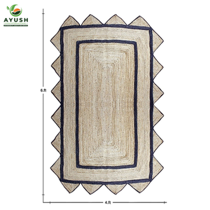 Tapis d'événement pour salon en jute et coton 100% tapis faits à la main écologiques avec personnalisation - Product Image 4