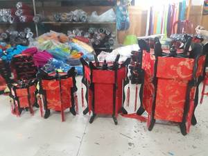 โคมไฟไม้ออกแบบได้ตามต้องการโคมไฟผ้าไหมสไตล์เวียดนามแบบแขวนกลางแจ้งโคมไฟสีสันสดใสสำหรับตกแต่งวันหยุด - Product Image 2