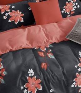 Ensemble de literie Queen Size en microfibre de polyester durable, design géométrique tissé au toucher doux, 3 pièces, design moderne, résistant à la décoloration et aux plis - Product Image 4