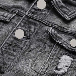 แจ็คเก็ตยีนส์วินเทจผู้ชายสั่งทำขายส่ง ผ้าฝ้ายคุณภาพสูง ระบายอากาศได้ดี สไตล์ลำลอง ลายพิมพ์ - Product Image 5