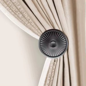 Ensemble professionnel 2 rideaux en métal argenté retenir embrasses Design industriel Style accessoires pour la maison décoration décorative Rose - Product Image 3