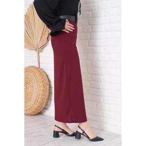 กระโปรงทรงดินสอเบอร์กันดีสำหรับดำน้ำ - Product Image 1