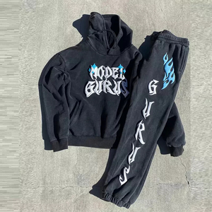 ชุดสเวตเตอร์ซักกรดสำหรับผู้ชายชุด3D มีฮู้ดสำหรับฤดูหนาวสองชิ้นดีไซน์แบบใช้ได้ทั้งชายและหญิง - Product Image 2