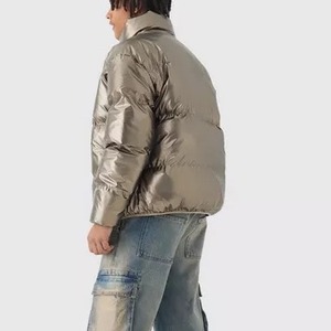Vente en gros de vestes d'extérieur à col montant de couleur métallique brillante pour hommes, vestes chaudes, nouveautés, meilleures, nouvelles vestes brillantes pour hommes - Product Image 3