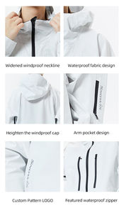 Conjunto de invierno de alta calidad para adultos a prueba de viento impermeable transpirable diseño de cremallera de talla grande para chaqueta deportiva para hombres - Product Image 5