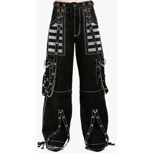 Men's White Mesh <b>Black</b> Cotton Gothic Pant Metal Chain Straps Skirt <b>Trousers</b> 2026 - Product Image 2