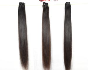 Extensions de cheveux humains indiens noirs 100 % vierges non traités, tissage soyeux, lisses, naturels, sans traitement chimique - Product Image 3