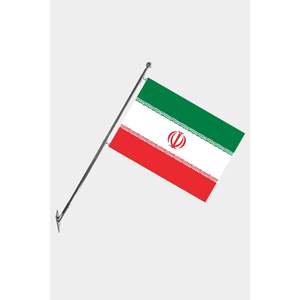 Mástil telescópico de aluminio para bandera de Irán, montado en pared, 3x5 pies, poliéster con impresión digital, para agencias de seguros, educación y viajes. - Product Image 1
