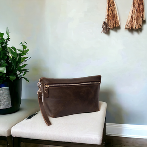 Sac de voyage léger et portable en cuir véritable Artha, style bohème, avec fermeture éclair, pour hommes et femmes, cadeau promotionnel - Product Image 3