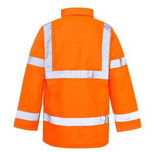 Chaqueta reflectante resistente al viento con capucha para todo tipo de clima Chaqueta reflectante impermeable con puños y dobladillo ajustables - Product Image 2