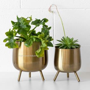 Vintage Style Round <b>Metal</b> <b>Flower</b> Planter With <b>Stand</b> Matt Black Finished for Home Living Room Decor <b>Flower</b> Planters - Product Image 6