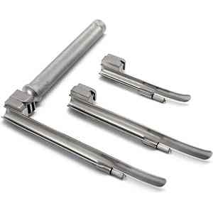 Juego de laringoscopio de fibra óptica Instrumentos de anestesia de acero inoxidable de calidad alemana Laringoscopio Miller de Caronia quirúrgico - Product Image 4