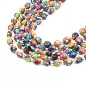 Perles de turquoise Mohave arc-en-ciel pour la création de bijoux, pierres précieuses lisses en turquoise, perles en vrac, par un grossiste indien, 6x8-8x10mm - Product Image 5