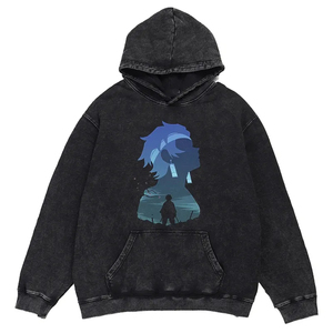 Hot Sale New Design Acid <b>Wash</b> Hoodie Men's 100% Cotton Heavyweight Streetwear Oversized Hoodie Acid Washed Blank Hoodie - Product Image 3