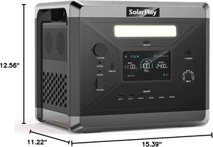 Estación de Energía Portátil SolarPlay de Alta Calidad de 2400W, Generador Solar de Gran Capacidad de 2160Wh con 2 Paneles Solares de 200W - Product Image 3