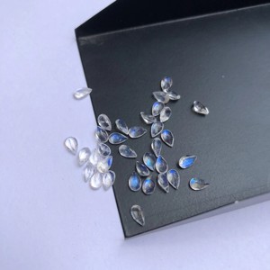 Piedra lunar arcoíris Natural de 4mm y 6mm, piedra preciosa facetada con corte de pera, fabricante compre en línea ahora a precio de fábrica, venta mayorista a granel - Product Image 3