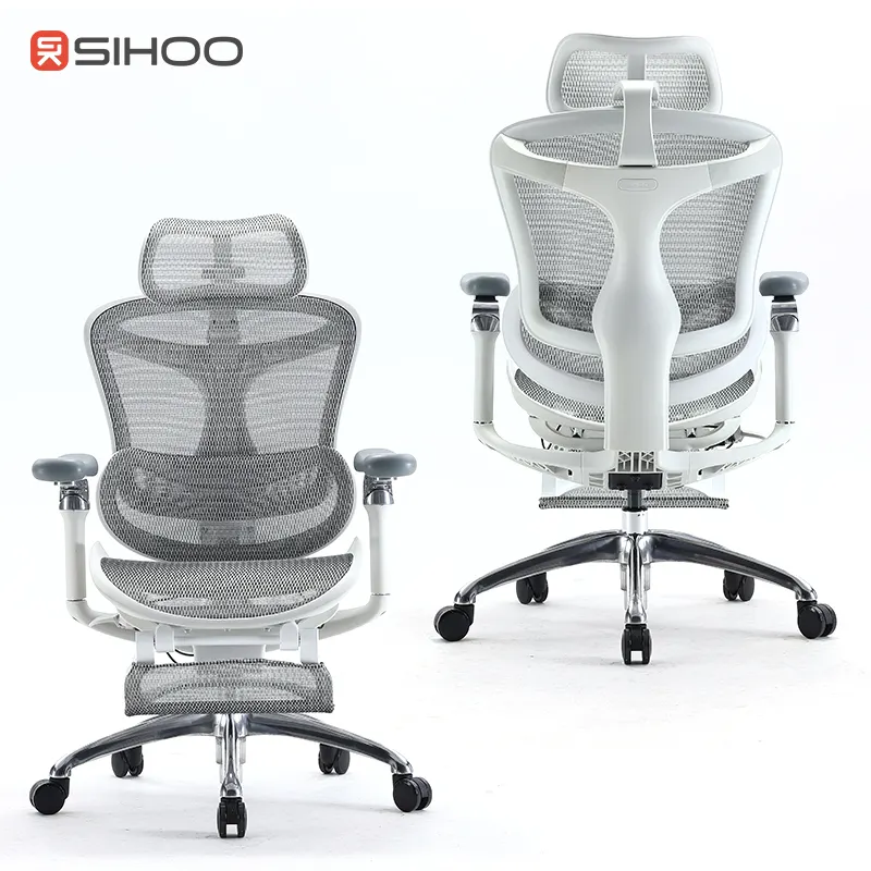 SIHOO C300 kursi kantor jaring ergonomis A3 6D sandaran tangan cerdas mekanisme pengindera berat badan pengangkat postur kursi