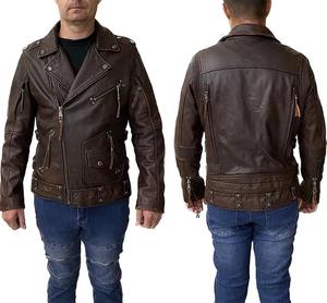 Veste en cuir véritable pour homme Brando Design, coupe-vent, respirante, écologique, légère, hiver - Product Image 2