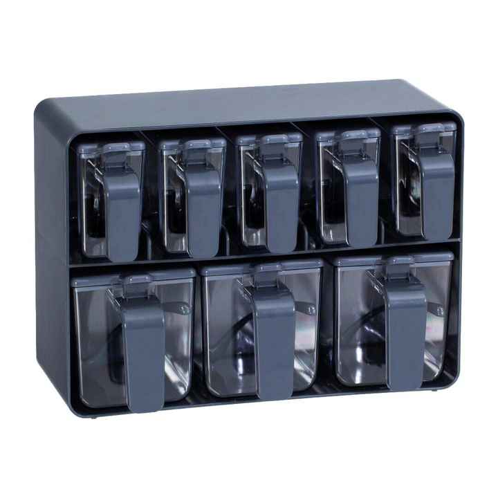 HEREVİN-161280-802 PLASTIC 8-COMPARTMENT SPICE SHELTER SET*4=K