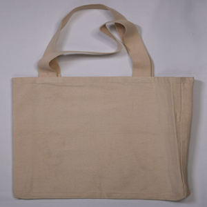 Sac fourre-tout en toile de coton biologique noir avec logo imprimé personnalisé sacs promotionnels recyclés écologiques sac fourre-tout structuré uni - Product Image 3