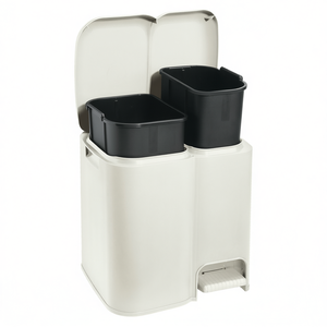 Poubelle de tri des déchets AURORA blanche 39x32.5x41cm Modèle 8105205112 Patty 2 pour Tontarelli - Product Image 2