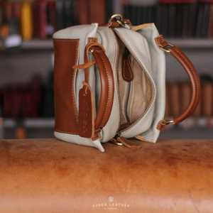 กระเป๋าสะพายพกพาหนังวัวคุณภาพสูงหรูหรากระเป๋าถือกว้างขวางทนทานดีไซน์ทันสมัยเหมาะกับไลฟ์สไตล์ในชีวิตประจำวัน - Product Image 3